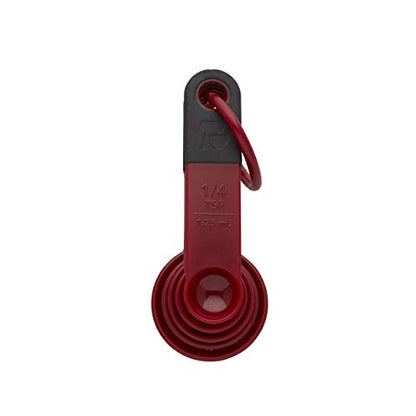 KitchenAid KE057OHERA Classic Measuring Spoons, set of 5, Red - color: Red