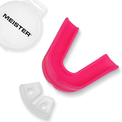 Mesiter Moldable Double Mouth Guard w/Case - Pink - color: Pink