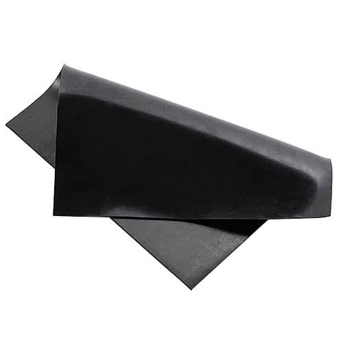 ANWUYANG Industrial Rubber Sheet Plate, 1mm 2mm 3mm 4mm 5mm 500x500mm Oil-Resistant and Wear-Resistant Black Rubber Mat, Insulating (Thickness : 1mm) - size: 1mm