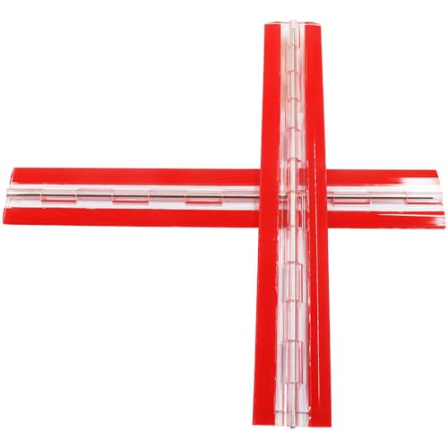 2Pcs 300x45mm Acrylic Piano Hinges - 12 Inch Steel-Reinforced Continuous Hinge for Aquarium Lids, Cabinet Box & Display Stands