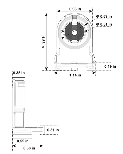 Non-shunted Turn Type T8 Lamp Holder JACKYLED 50-Pack UL Socket Tombstone for LED Fluorescent Tube Replacements Screw Type Medium Bi-pin Socket - style: T8 Lamp Holder without Wires-50 Pack