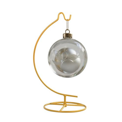 Ornament Display Stand,Assembled Display Stand with Hook,Iron Pothook Stand for Hanging Glass Globe, Air Plant Terrarium, Home Wedding Decoration ( Gold )