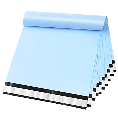 Poly Mailers 10x13 Inches 200 Pcs Light Blue Packaging Shipping Bags Mailing Envelopes Bag Self Seal Waterproof and Tear-Proof Poly Mailers Bags for Small Business Clothing Boutique - color: Light Blue, size: 10x13
