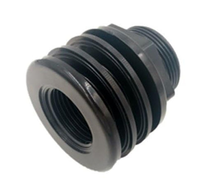 1" Bulkhead ABS Threaded x Threaded NPT Standard 2-Pair (4-Pack) NBR Rubber Gasket