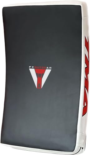 TMA Kick Shield Muay Thai Kickboxing, Heavy Curved Kicking Striking Body Pad, Target MMA Boxing Training, Kickboxing Body Shield, 3 Padded Handles, Karate Kicking Pads, Sparring Sheild