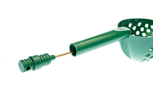 SE 14-Inch Green Sand Scoop with Brass Probe for Gold Panning and Metal Detecting - 2-in-1 Design with 4-1/8 Inch Probe - GP3-SS23GG