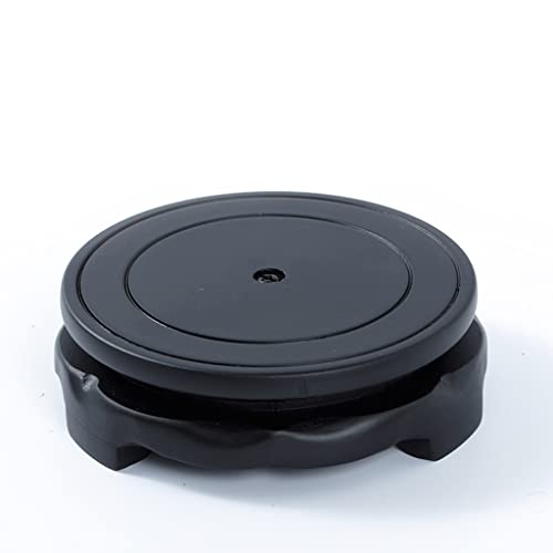 Statue Base Vase Stand Round Bonsai Base Teapot Ceramic Vase Ornaments FishTank Pad Bottom Rotatable Wooden Tray for Home Office Decoration Wood Display Base Bonsai Pedestal(24cm)
