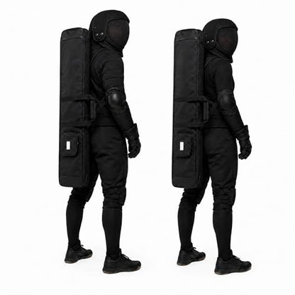 HEMA Sword Bag, 1680D Polyester HEMA Bag for Longsword, Saber, Rapier and Training Weapons, Padded Sword Carrying Case with Shoulder Strap, Black - size: Two Sword Basic