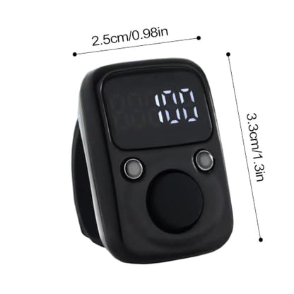 Hand Counter Clicker Portable Hand Finger Counting Clicker - color: Black