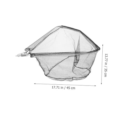 POPETPOP Detachable Fishing Net Head Replacement for Fish Catching Basket Stainless Steel Solid Frame with Portable Lightweight Net for Removal and Fast Water Drainage