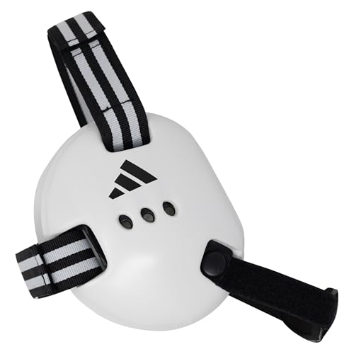 adidas Youth Response Jr. Wrestling Ear Guard - color: White/Black