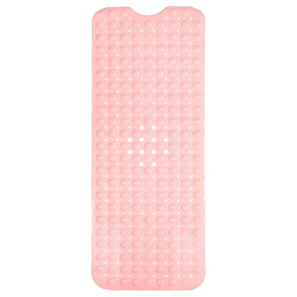 Bath Mat - Large Non Slip Bathtub & Shower Mat - Extra Long 40 x 16 Inch Bathroom Mats for Tub Nonslip Anti Slip Bathmats (40x16 Baby Pink 1-Pack) - color: Baby Pink