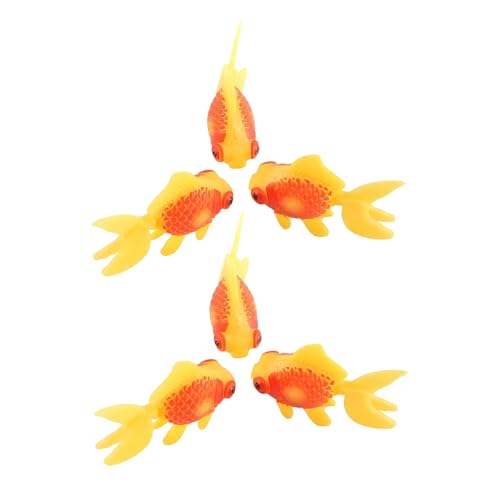 6Pcs Artificial Aquarium Fish Decorations, Moving Plastic Fish Tank Ornaments, Aquarium Décor