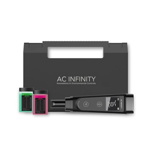 AC Infinity pH Meter Kit, High Precision Digital pH Pen with ±0.1 pH Accuracy, Nutrient Test pH Meter for Water Hydroponics Plants, Gardening, Aquariums, Swimming Pools - size: pH Meter Kit