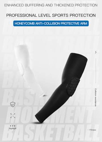 SUJAYU Elbow Compression Sleeve Padded Elbow Sleeve Volleyball Elbow Pads, Basketball Arm sleeve Football Arm Sleeve - color: Black, size: X-Large