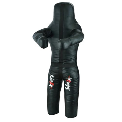 Shaza MMA BJJ Wrestling Throwing Dummy Bag, Durable PU Leather, Unfilled - size: 72 inch | 180 cm