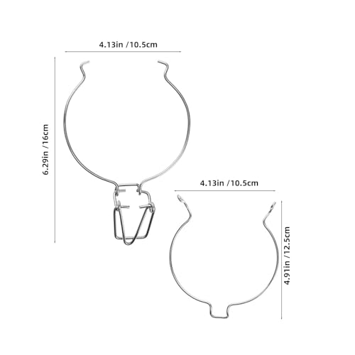 BESPORTBLE 5pcs Large Metal Spring Buckle Clips for Glass Storage Jars 500ml+ Stainless Steel Airtight Seal Wire Clamps for Food Canning and Kitchen Pantry