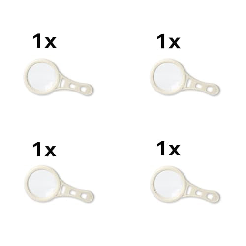 4 Pack Carson MagnetMag Wheat Magnifier - Organic Handheld Magnifier with 3X Magnification, 6X Spot Lens and Magnetic Handle Made from Real Wheat - Magnifying Glasses Set (DX-50EF)