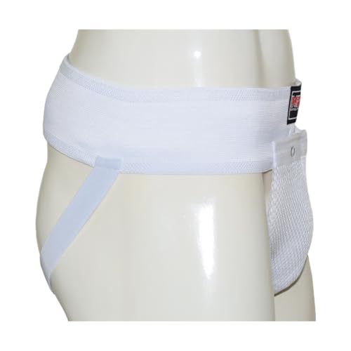 MRX Men's Boxing MMA Groin Guard Plastic Cup Inserted Adult Abdominal Protector - color: White, size: Small