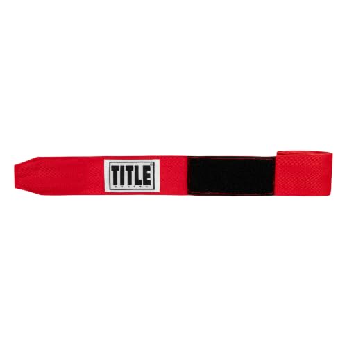 TITLE Boxing Traditional Weave Hand Wraps (Single Pair) - color: Red