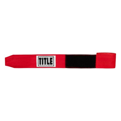 TITLE Boxing Traditional Weave Hand Wraps (Single Pair) - color: Red