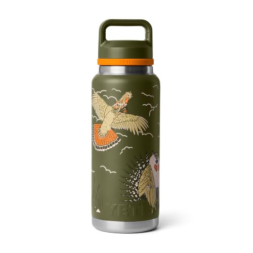 YETI Rambler 36 oz Bottle, Vacuum Insulated, Leakproof, Stainless Steel with Chug Cap - color: Upland Bird Olive