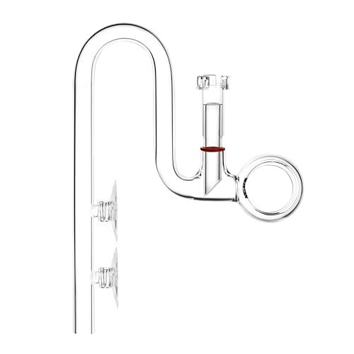 Glass Lily Pipe Spin Outflow with Surface Skimmer for Aquarium Planted Tank (13mm for 12/16mm (1/2'' i.d.) tubing) - size: 13mm for 12/16mm (1/2'' i.d.) tubing