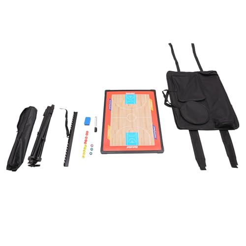 Basketball Coaching Board Tri-pod Basketball Tactic Board for Basketball Tactic White Board Clipboard Huge Size Training Equipment with Tripod Stand and Carrying Bag - style: Basketball