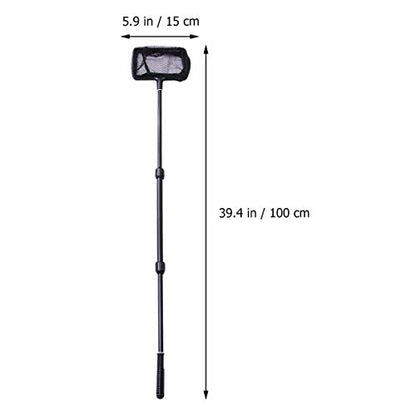 POPETPOP Fishing Net with Handle : Extendable Fish Net for Fish Tank Pond, Extend to 39.4 Inch
