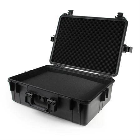 22" Weatherproof Equipment Case, made of Polypropylene Plastic, Black with Foam Insert, (22" X 16.5" X 8.5" (L x W x H)) - size: 22" X 16.5" X 8.5" (L x W x H) (BLACK)