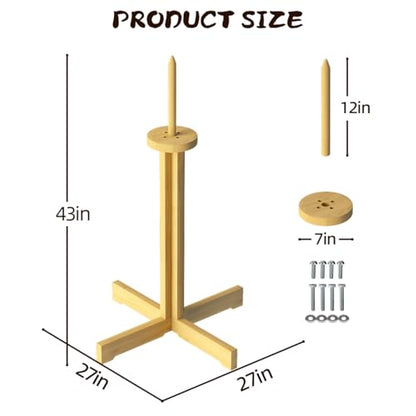 MR Wooden Kendo Tameshigiri Practice Cutting Stand, Heavy Duty Tameshigiri Sword Practicing Stand, 43” Nature Rubberwood Kendo Stick Katana Sword Test Cutting Wooden Dummy Holder, Matt NOT INCLUDED