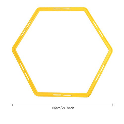 Hex Speed Rings, Workout Ladder Obstacle Rings Hexagonal Speed and Rings for Basketball Football Speed Training