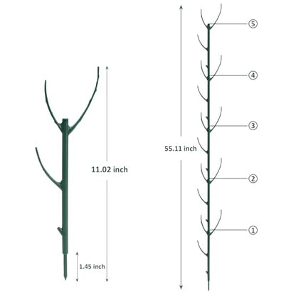 Stackable Twig, 5 Pack Plant Support Frame & Plant Cage Support Rings for Sphagnum, Twig Trellis for Indoor Outdoor Plants Potted Plants Flower Other Climbing Plants