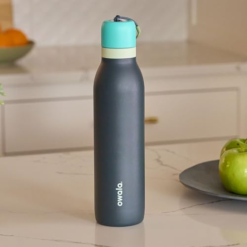 Owala FreeSip Twist Stainless Steel Water Bottle 24 oz Foggy Tide - color: Foggy Tide, size: 24 Ounces