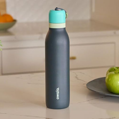 Owala FreeSip Twist Stainless Steel Water Bottle 24 oz Foggy Tide - color: Foggy Tide, size: 24 Ounces