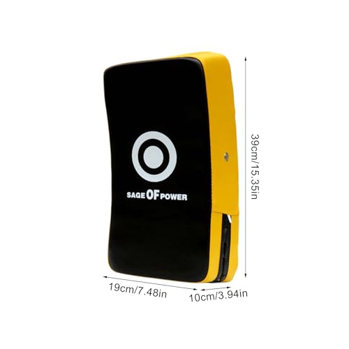 Boxing Training Pads Curved Beginner Training Focus Mitts Striking Target | Sparring Coaching Pad for Krav Maga, , Karate, MMA, Kickboxing, Sparring, Drills, Boxing Training Equipment - color: yellow