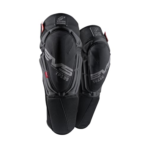 EVS TP199 Travis Pastrana, Moto Knee/Shin Guard, Reactive Memory Foam - color: Blackout, size: Small-Medium