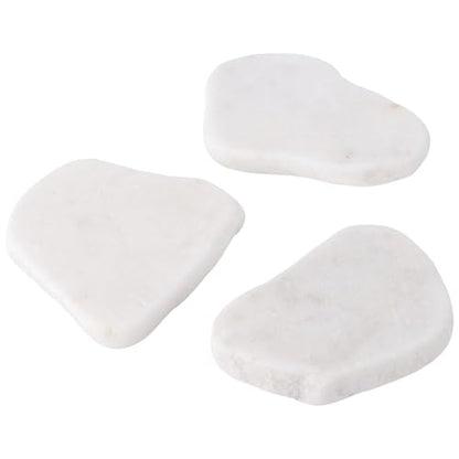 SINJEUN 35 PCS White Rocks for Painting, 2"-3" Flat Painting Rocks, Paintable Rock for Arts and Craft DIY Decoration