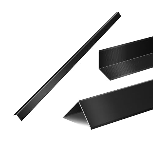 Aluminum Alloy Black Corner Guards 19Ga Thickness Wall Corner Protectors for Walls Right Angle Corner Protectors L Shaped Metal Protectors Guards (2x2x48 Inch-6PCS) - size: 2.00X2.00X48.0"