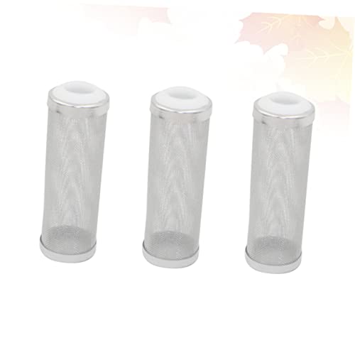 FOMIYES 6pcs Stainless Steel Aquarium Inlet Cover Nets White Prevents Debris Protects Young Fish Design for Freshwater Environments