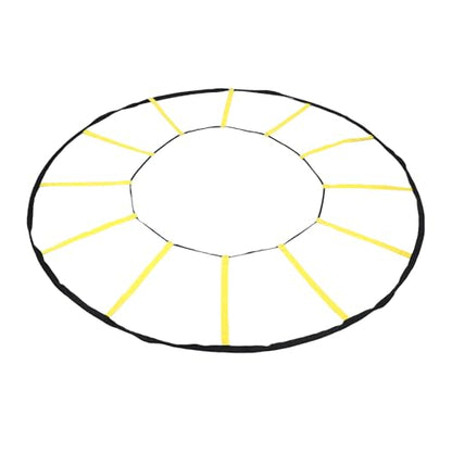 Keenso Circular Speed Ladder, Nylon Agility Trainer for Soccer and Basketball, 12 Rungs Enhance Footwork and Speed Control for Outdoor or Indoor Training