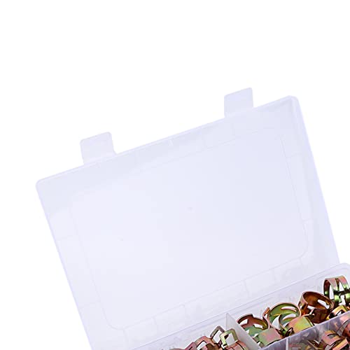 100pcs Spring Clips Clamps Assortment Kit, Spring Hose Clamp for Air Hose Water Pipe Automotive Fuel Line, 10 Sizes Metal Fasteners with Resistance for Silicone Tubing and Fluid