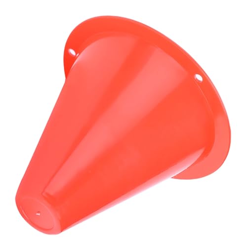 10pcs Football Cones Soccer Training Discs Football Marker Poles Flat Square Bottom Stackable for Soccer Training - color: Red