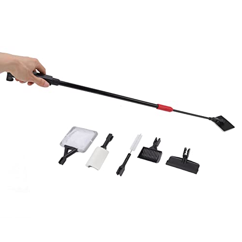 ZJchao Aquarium Cleaning Tools, 6 in 1 Fish Box Cleaning Kit Aquarium Cleaner Glass Cleaner Adjustable Long Handle Fish Box Brush Set for Saltwater Freshwater
