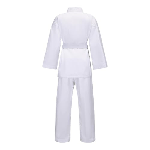 MSMAX Karate Gi for Kids Students Martial Arts Training Uniform with Belt for Judo and Karate Taekwondo Jiu Jitsu - size: 4