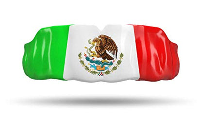 Impact All Sports Mouthguard Lacrosse, Football, Hockey, Basketball, Jiu-Jitsu, and More, Breathable Mouthguard for Youth Adults, Professional Custom-Fit, Mexican Flag - color: Mexican Flag