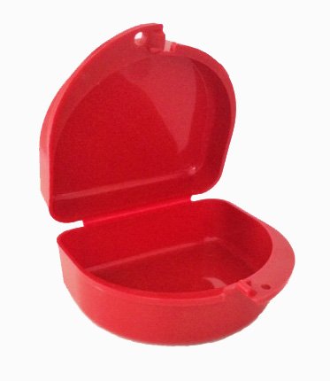 Mo Cased, Retainer Case, Mouthguard Case - Black Dragon - color: Red