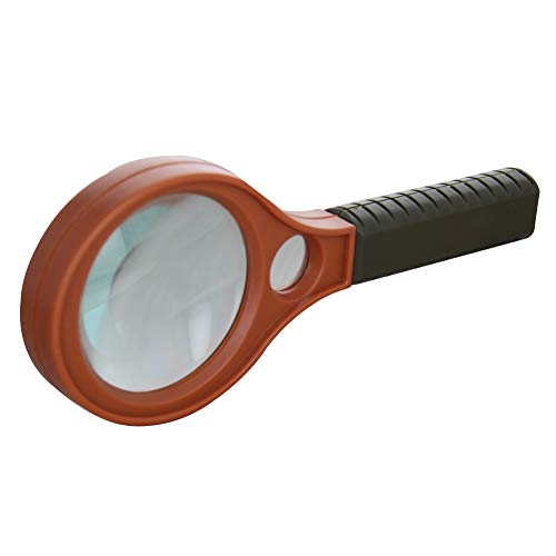 Othmro 1Pcs QK-5002 Magnifier 10X 15X Magnifying Glass Handheld Magnifying Tool with Plastic Handle Lens Diameter 50mm 15mm - color: 10x 50mm