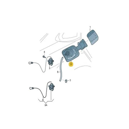 Fuel Tank Cover Filler Insert Bracket Compatible For Audi A6 S6 C7 2011-2018 4G0809906C 4G0 809 906 C