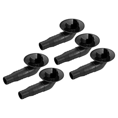 MECCANIXITY Air Conditioner Drain Hose Connector 19mm Tube Elbow Fitting Replacement Part Accessories for Mini-Split Window AC, Black Pack of 5
